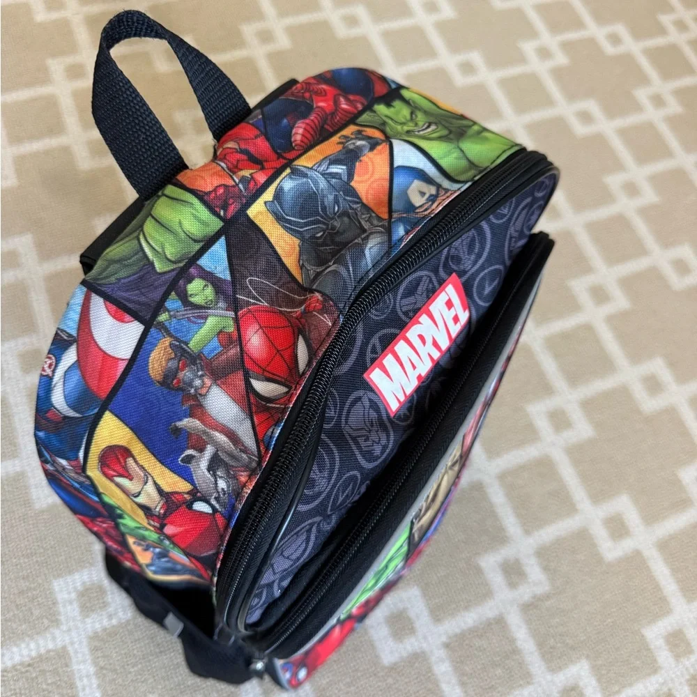 Marvel Avengers Backpack Kids School Bag Travel Summer Camp Black Multicolor